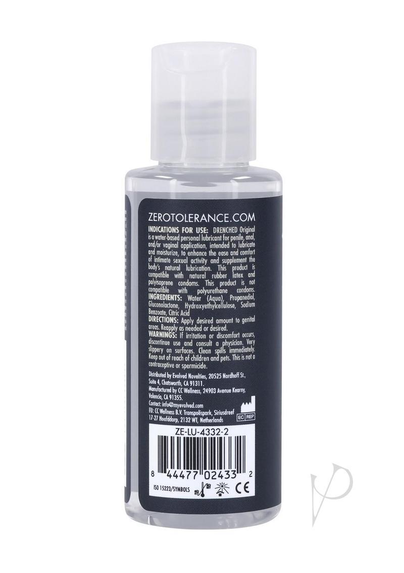 Zero Tolerance Drenched Original Water Based Lubricant 2oz
